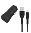 Energizer HardCase - Ładowarka samochodowa 2x USB-A 17W 3.4A + Kabel Lightning certyfikat MFi (Czarny)