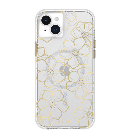 Case-Mate Floral Gems MagSafe - Etui iPhone 15 Plus (Gold)