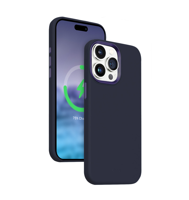 Crong Color Cover LUX Magnetic - Etui iPhone 15 Pro Max MagSafe (granatowy)  Crong Color Cover LUX Magnetic - Etui iPhone 15 Pro Max MagSafe (granatowy)