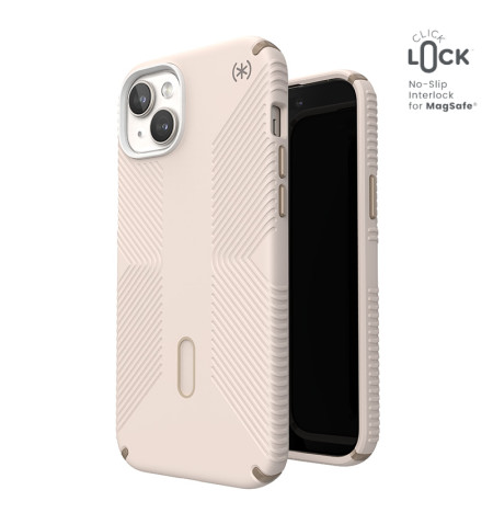 Speck Presidio2 Grip ClickLock Magsafe - Etui iPhone 15 Plus / iPhone 14 Plus (Bleached Bone / Heirloom Gold / Hazel Brown)