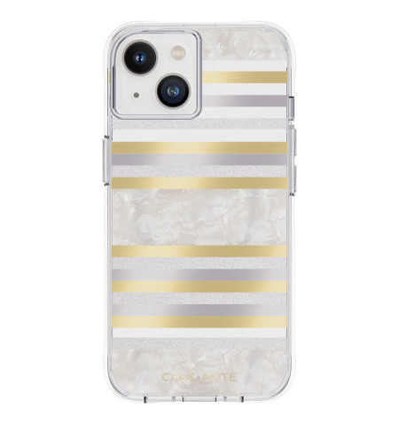 Case-Mate Pearl Stripes MagSafe - Etui iPhone 14 / iPhone 13 zdobione masą perłową (Pearl Stripes)