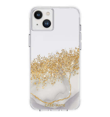 Case-Mate Karat - Etui iPhone 14 Plus zdobione złotem (Marble)