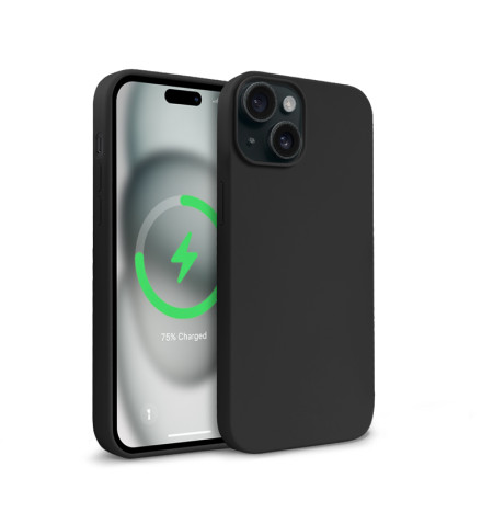 Crong Color Cover Magnetic - Etui iPhone 15 Plus MagSafe (czarny)