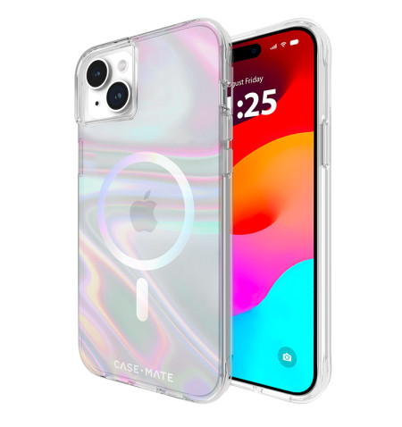 Case-Mate Soap Bubble MagSafe - Etui iPhone 15 Plus (Iridescent)