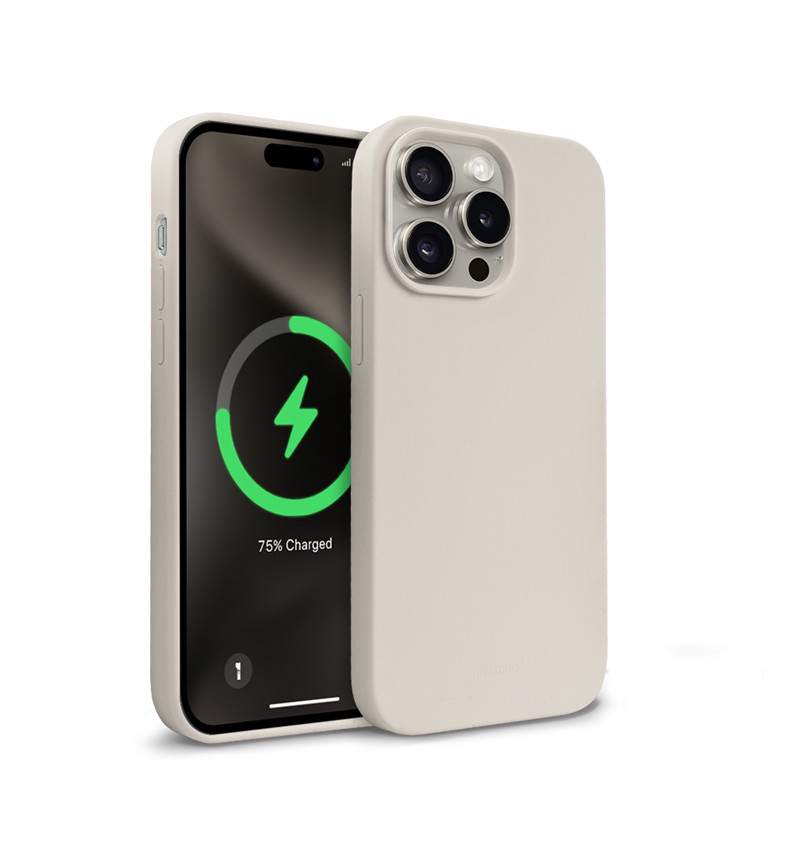 Crong Color Cover Magnetic - Etui iPhone 15 Pro Max MagSafe (kamienny beż)  Crong Color Cover Magnetic - Etui iPhone 15 Pro Max MagSafe (kamienny beż)