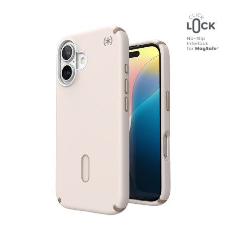 Speck Presidio2 Pro ClickLock MagSafe - Etui iPhone 16 (Bleached Bone / Heirloom Gold / Hazel Brown)