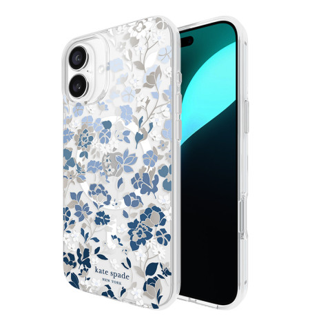 Kate Spade New York Protective Gems MagSafe - Etui iPhone 16 Plus (Flowerbed Blue)