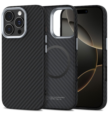 TECH-PROTECT ION CARBON MAGSAFE IPHONE 16 PRO MAX BLACK/SILVER 