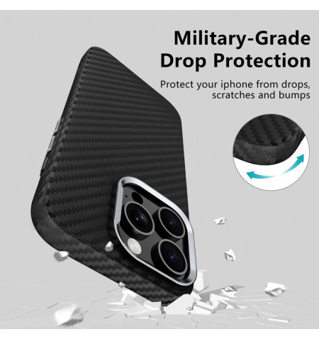 TECH-PROTECT ION CARBON MAGSAFE IPHONE 16 PRO MAX BLACK/SILVER 