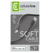 Cellularline Soft Cable - Kabel USB-C do Lightning certyfikat MFi 1.2 m (czarny)