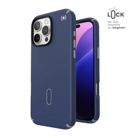 Speck Presidio2 Pro ClickLock MagSafe - Etui iPhone 16 Pro Max (Coastal Blue / Dust Grey / White) 