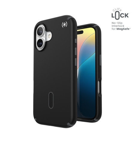 Speck Presidio2 Pro ClickLock MagSafe - Etui iPhone 16 (Black / Slate Grey / White)
