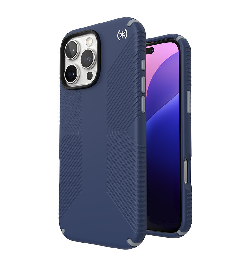 Speck Presidio2 Grip - Etui iPhone 16 Pro Max (Coastal Blue / Dust Grey / White)  Speck Presidio2 Grip - Etui iPhone 16 Pro Max (Coastal Blue / Dust Grey / White)