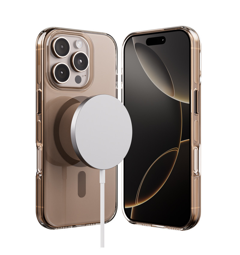 Crong Clear MAG Pro - Etui iPhone 16 Pro MagSafe (pustynny)  Crong Clear MAG Pro - Etui iPhone 16 Pro MagSafe (pustynny)