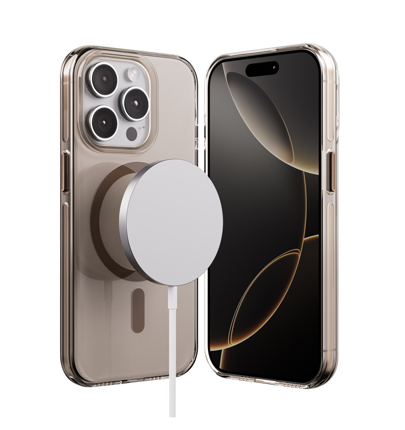 Crong Clear MAG Pro - Etui iPhone 15 Pro MagSafe (pustynny)  Crong Clear MAG Pro - Etui iPhone 15 Pro MagSafe (pustynny)