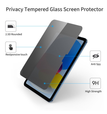 SZKŁO PRYWATYZUJĄCE TECH-PROTECT GLASS SPY+ IPAD 10.9” 10 / 2022 / 11” 11 / 2025 PRIVACY 