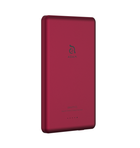 Adam Elements Gravity C5 - magnetyczny power bank bezprzewodowy 5000 mAh - czerwony 
