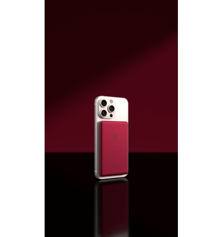 Adam Elements Gravity C5 - magnetyczny power bank bezprzewodowy 5000 mAh - czerwony 