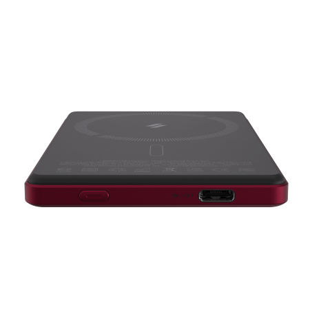 Adam Elements Gravity C5 - magnetyczny power bank bezprzewodowy 5000 mAh - czerwony 