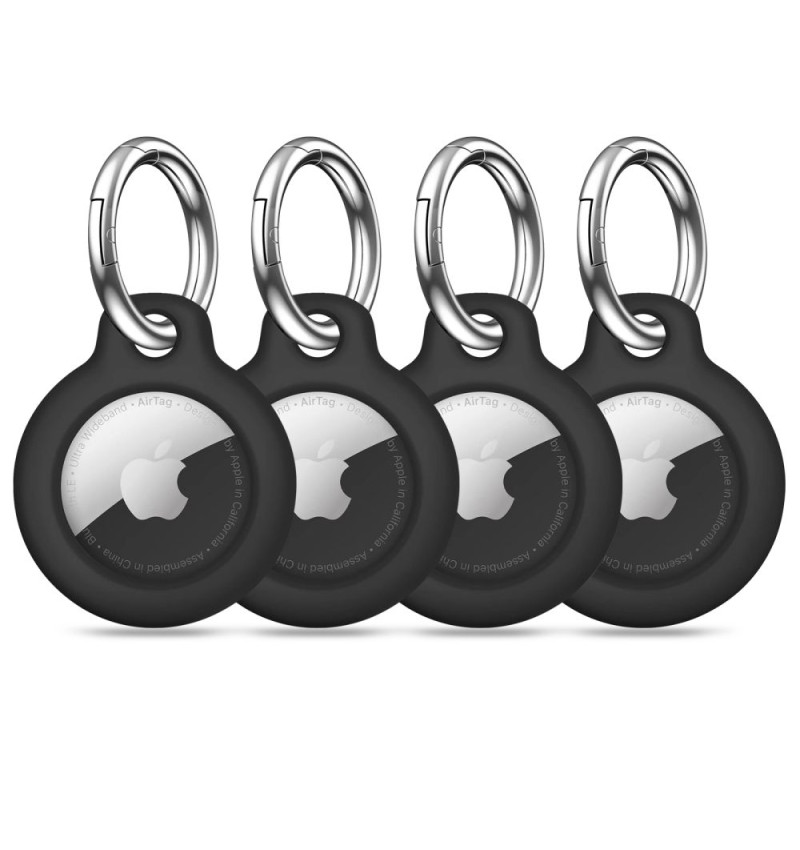 TECH-PROTECT ROUGH 4-PACK APPLE AIRTAG 1 / 2 BLACK  TECH-PROTECT ROUGH 4-PACK APPLE AIRTAG 1 / 2 BLACK