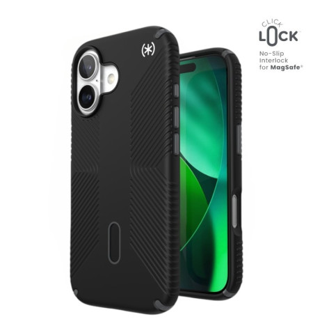 Speck Presidio2 Grip ClickLock MagSafe - Etui iPhone 17 (Black / Slate Grey / White)