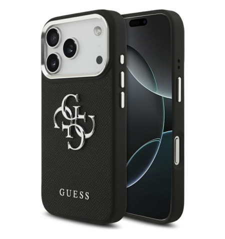 Guess Grained Big 4G Classic Logo - Etui iPhone 17 Pro (czarny) 