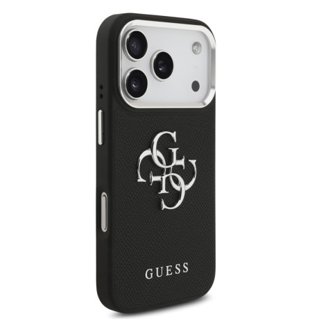 Guess Grained Big 4G Classic Logo - Etui iPhone 17 Pro (czarny) 