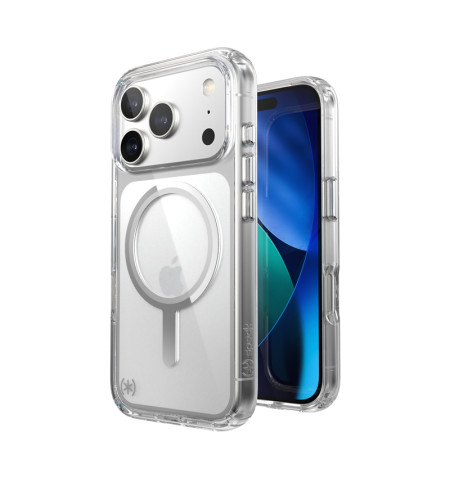 Speck Presidio Perfect Clear MagSafe - Etui iPhone 17 Pro (Clear / Silver)