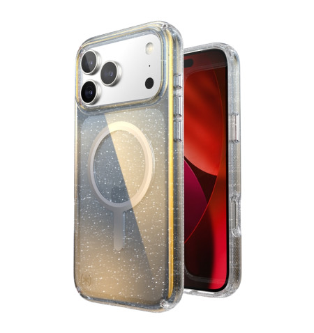Speck Presidio Lux MagSafe - Etui iPhone 17 Pro Max (Hyper Mirror Glitter / Silver Metallic)