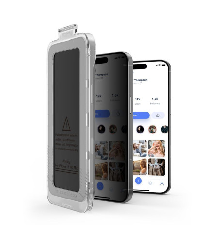 SZKŁO PRYWATYZUJĄCE TECH-PROTECT QUICK SET SPY+ 2-PACK IPHONE 13 / 13 PRO / 14 / 16E PRIVACY 