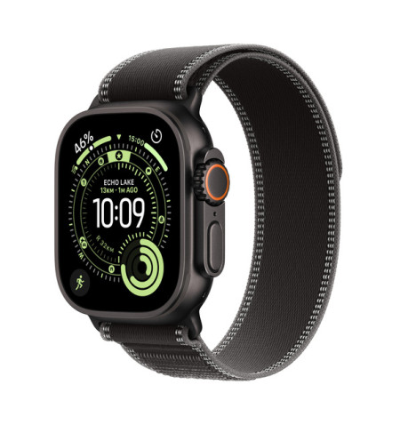 Apple Watch Ultra 3 49 mm GPS + Cellular tytan czarny z opaską Trail czarną (M/L)