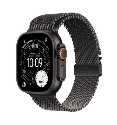 Apple Watch Ultra 3 49 mm GPS + Cellular tytan czarny z bransoletą mediolańską (L)