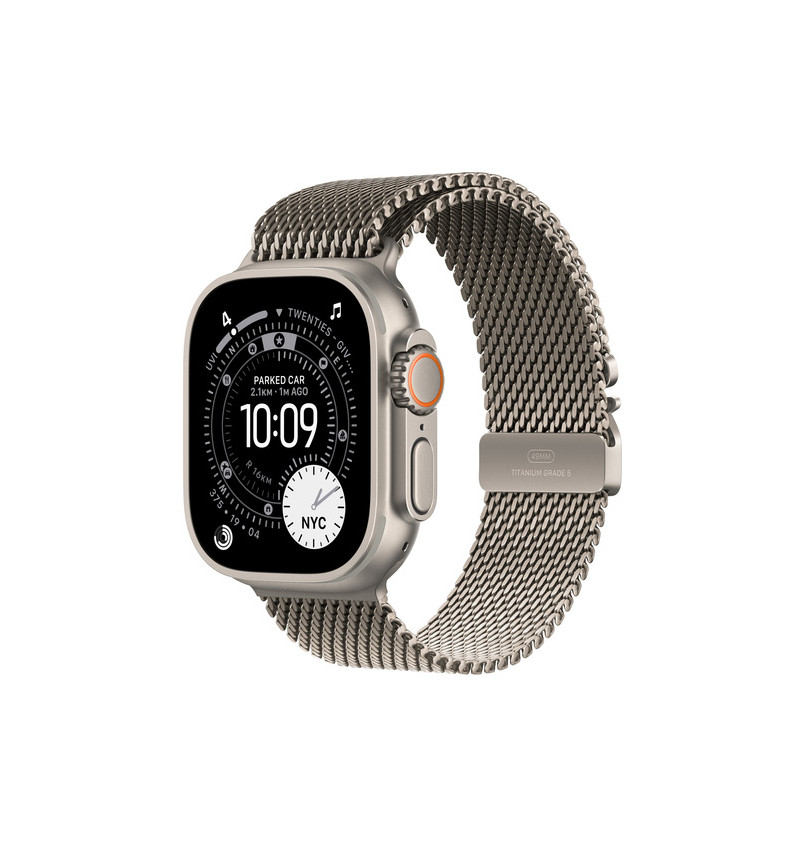 Apple Watch Ultra 3 49 mm GPS + Cellular tytan naturalny z bransoletą mediolańską (L)  Apple Watch Ultra 3 49 mm GPS + Cellular tytan naturalny z bransoletą mediolańską (L)