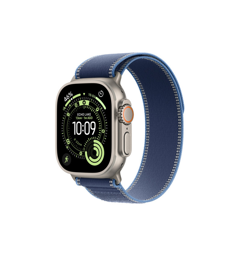 Apple Watch Ultra 3 49 mm GPS + Cellular tytan naturalny z opaską Trail niebieską (M/L)  Apple Watch Ultra 3 49 mm GPS + Cellular tytan naturalny z opaską Trail niebieską (M/L)