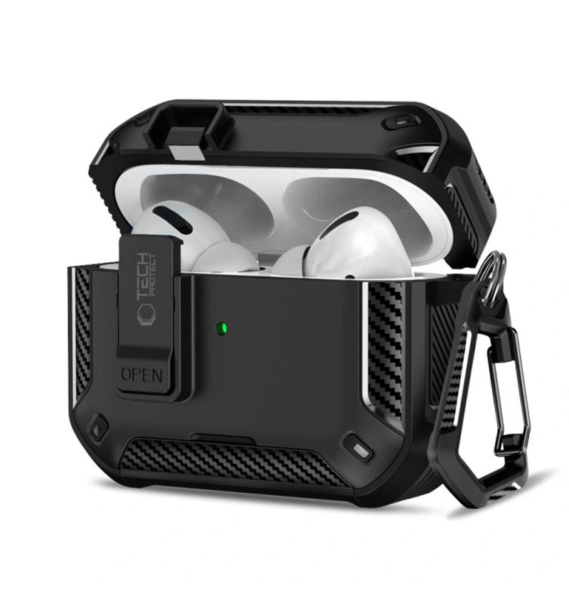 TECH-PROTECT CARBONOX MAGSAFE APPLE AIRPODS PRO 3 BLACK  TECH-PROTECT CARBONOX MAGSAFE APPLE AIRPODS PRO 3 BLACK