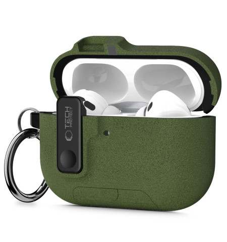 TECH-PROTECT SLIM HOOK APPLE AIRPODS PRO 3 OLIVE GREEN