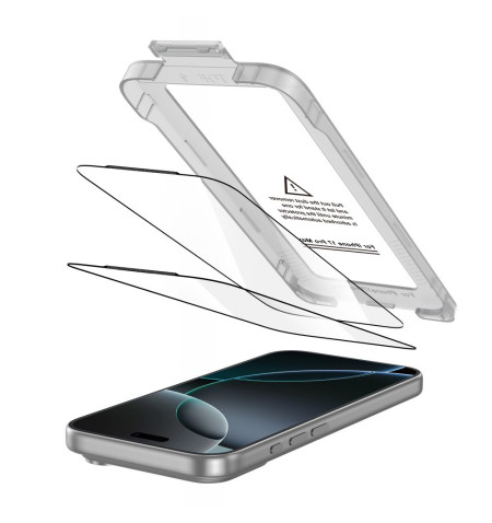 SZKŁO HARTOWANE TECH-PROTECT QUICK SET+ 2-PACK IPHONE 17 PRO MAX BLACK 