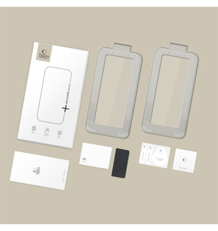 SZKŁO HARTOWANE TECH-PROTECT QUICK SET+ 2-PACK IPHONE 17 PRO BLACK 