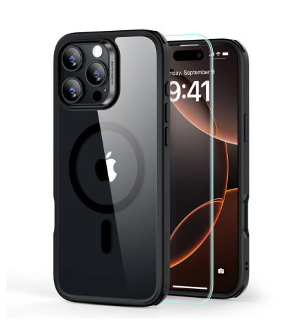 ESR CLASSIC HYBRID HALOLOCK MAGSAFE & TEMPERED GLASS IPHONE 16 PRO CLEAR/BLACK