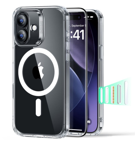 ESR CLASSIC HYBRID MAGSAFE & TEMPERED GLASS IPHONE 17 CLEAR