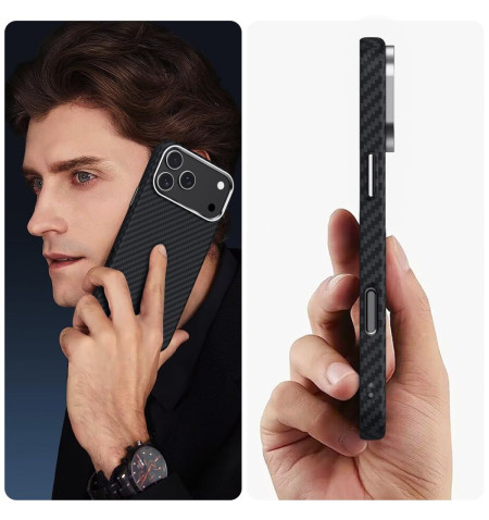 TECH-PROTECT ION CARBON MAGSAFE IPHONE 17 PRO BLACK/SILVER 