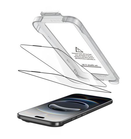 SZKŁO HARTOWANE TECH-PROTECT QUICK SET+ 2-PACK IPHONE AIR BLACK 
