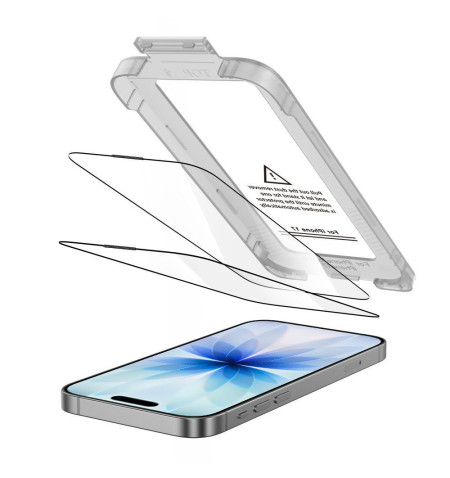 SZKŁO HARTOWANE TECH-PROTECT QUICK SET+ 2-PACK IPHONE 17 BLACK 