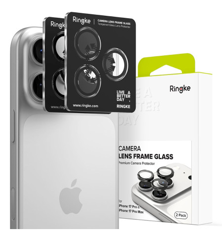 OSŁONA APARATU RINGKE CAMERA FRAME PROTECTOR 2-PACK IPHONE 17 PRO / 17 PRO MAX BLACK 