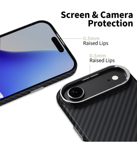 TECH-PROTECT ION CARBON MAGSAFE IPHONE AIR BLACK/SILVER 