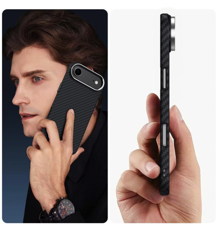 TECH-PROTECT ION CARBON MAGSAFE IPHONE AIR BLACK/SILVER 