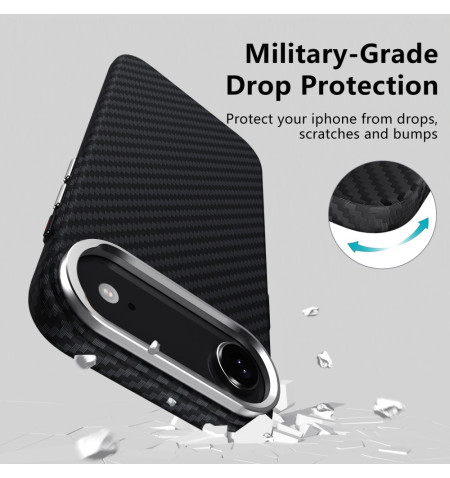TECH-PROTECT ION CARBON MAGSAFE IPHONE AIR BLACK/SILVER 