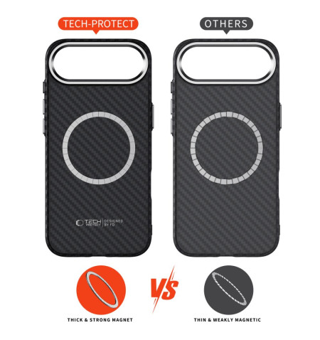 TECH-PROTECT ION CARBON MAGSAFE IPHONE AIR BLACK/SILVER 