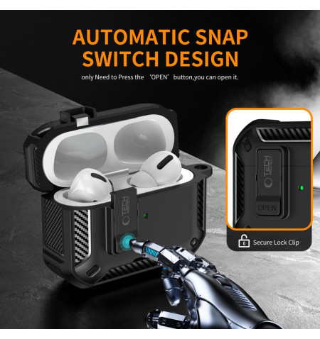 TECH-PROTECT CARBONOX MAGSAFE APPLE AIRPODS PRO 3 BLACK 