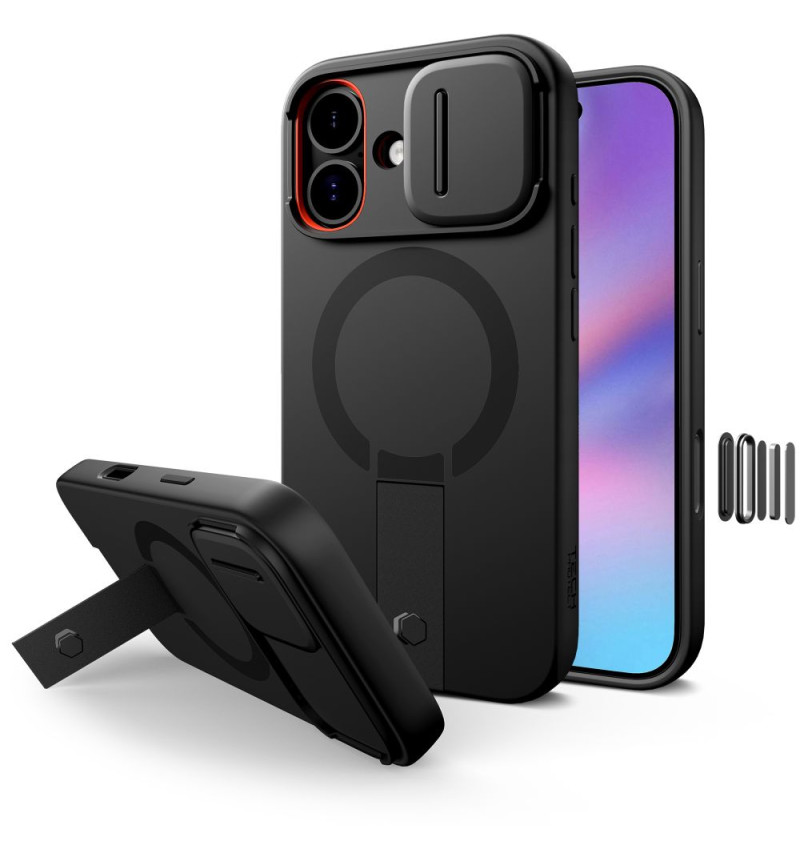 TECH-PROTECT KEVLAR AURA MAGSAFE IPHONE 17 BLACK  TECH-PROTECT KEVLAR AURA MAGSAFE IPHONE 17 BLACK